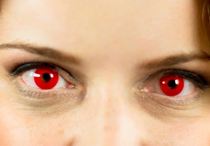 Caracterización lentillas - Vampiros - Ojos rojos