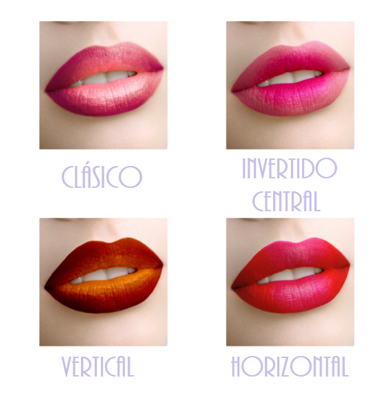 Tipos o estilos de ombré lips